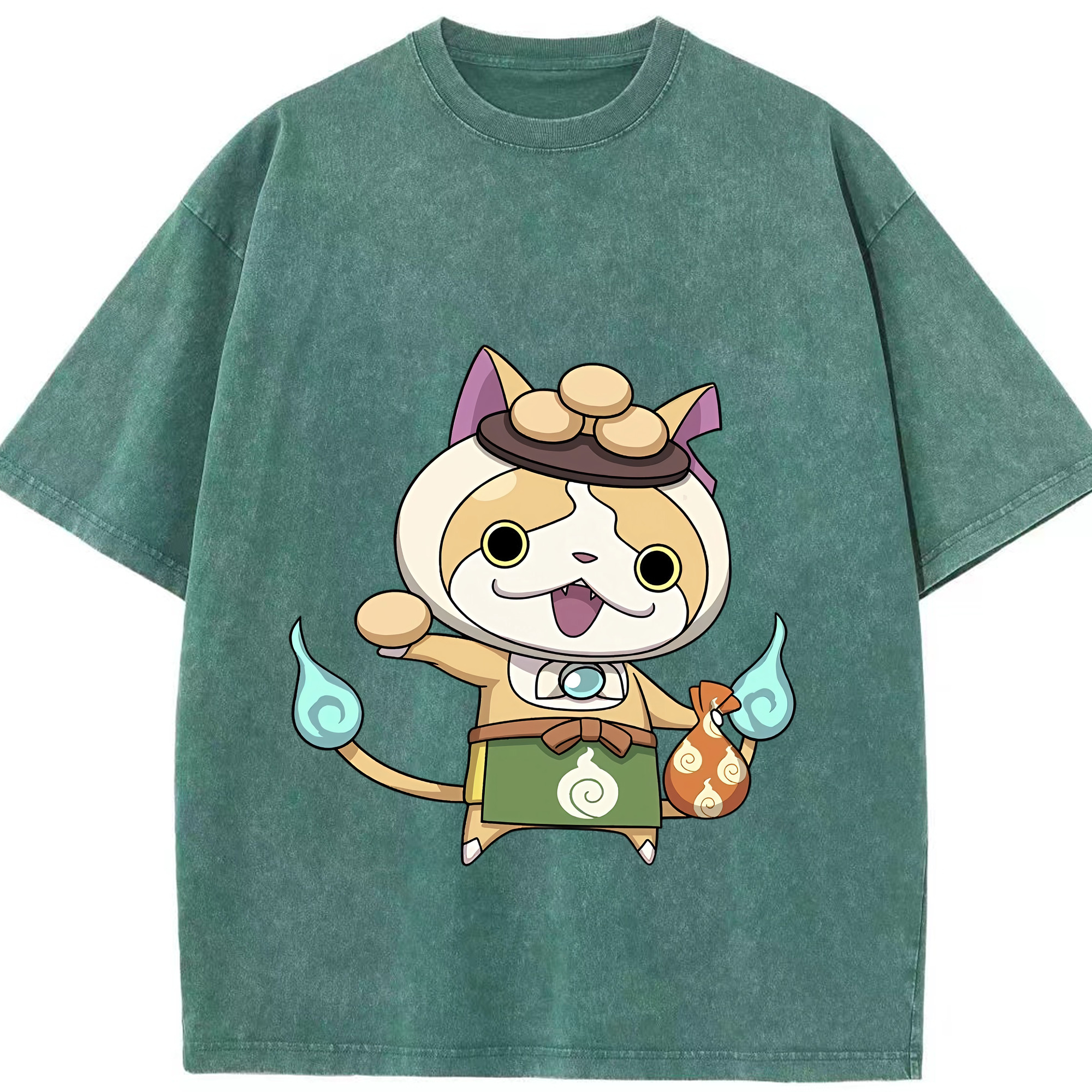 （画像用） 妖怪ウォッチ Yo-kai Watch 綿100% ヴィンテージ風 半袖Tシャツ（フロントプリント）